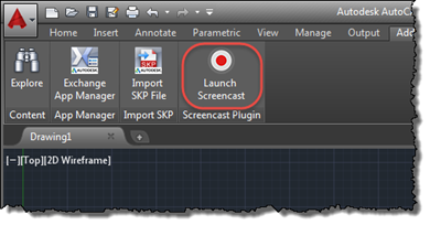 Launching Screencast from within AutoCAD
