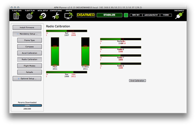 Calibrating the radio using APM Planner 2