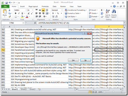 Yes, those are actually links