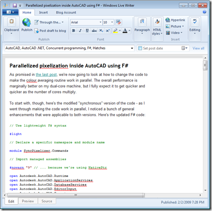 And here's WLW with our chosen post
