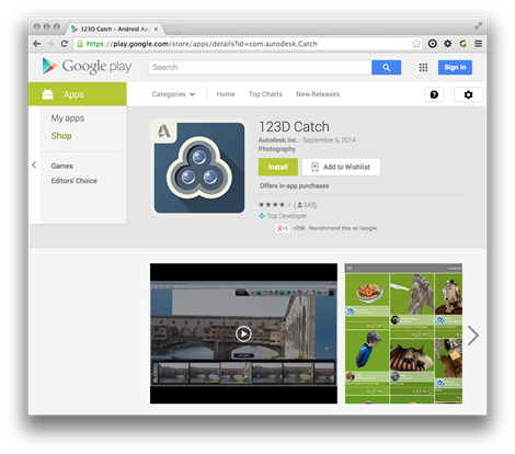 123D Catch on Google Play