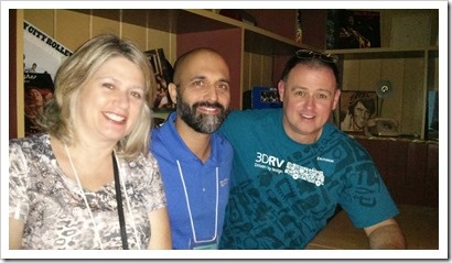 At the blogger social with Karen and TJ