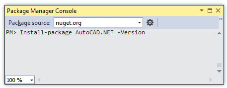 NuGet package manager console with autocomplete