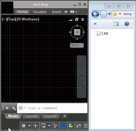 A FileSystemWatcher feeding AutoCAD