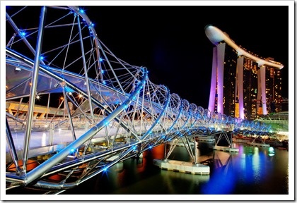 To the Marina Bay Sands via the double-helix bridge