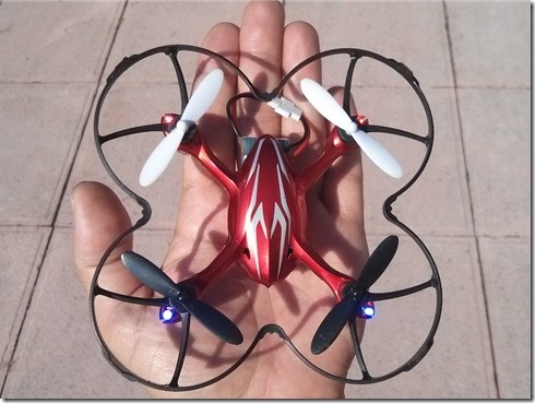 The Hubsan X4 in my hand