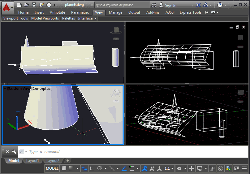 Per-viewport entity display