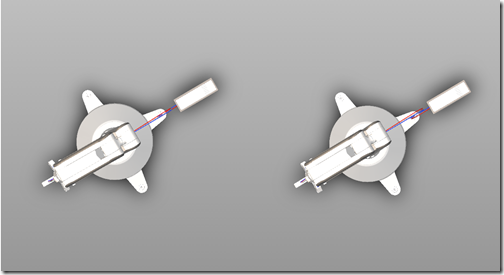 A top view of our model