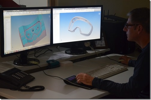 Using Inventor for goggle frame tooling