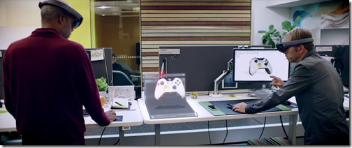 Jean-Luc Corenthin and Mark Sagan demoing Fusion 360 and HoloLens