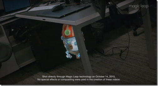 Magic Leap's occluded robot