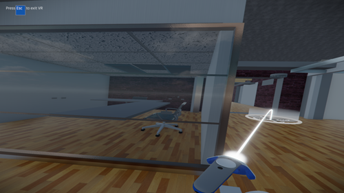 Going down a corridor