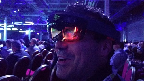 HoloLens during the closing keynote