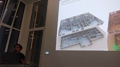 Shajay from Zaha Hadid talking about Autodesk Research projects (visualizing sequential actions)