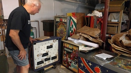 Out back, checking some of the work yet to be done