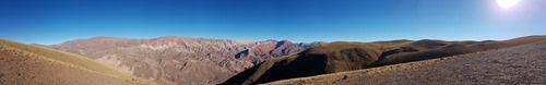 The view over El Cerro de los Siete Colores from El Hornocal
