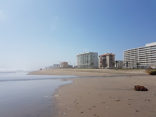 The view up La Serena beach
