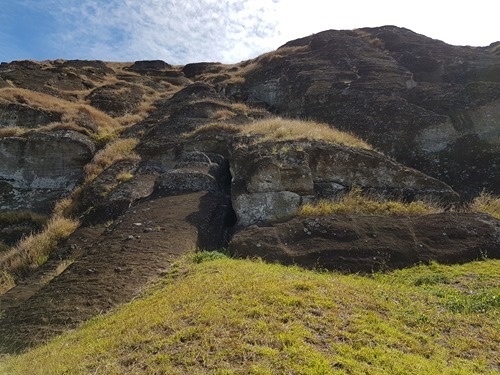 The largest moai ever attempted, still a work in progress