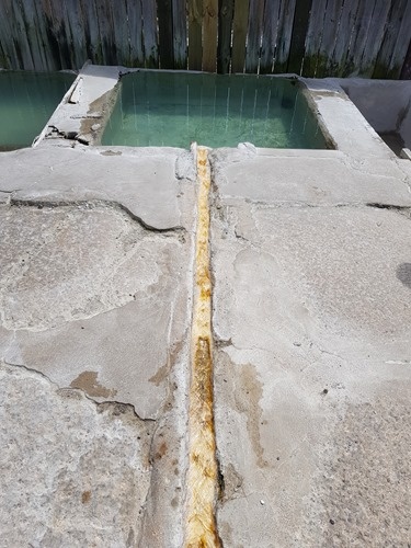 A channel to a bathing bool