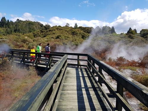Walking around the lake