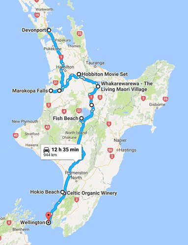 Our journey through the New Zealand's North Island