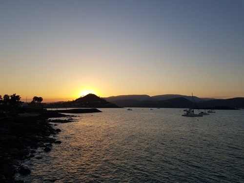 Sunset from the Airlie Beach boardwalk