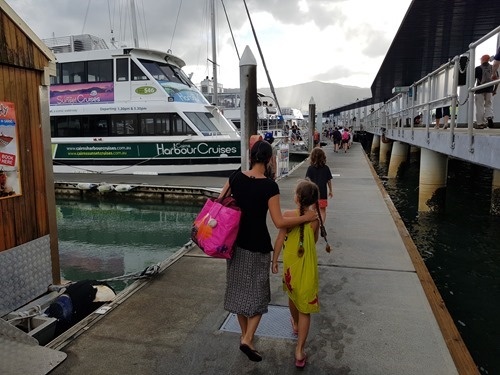 Heading through the Cairns marina