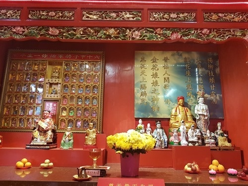 Inside the temple