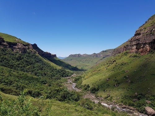 The view back up the valley