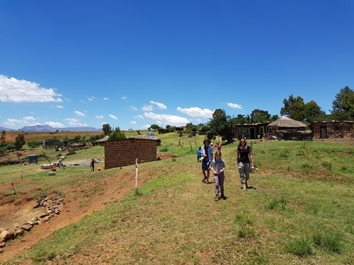 The walk down to the waterfall