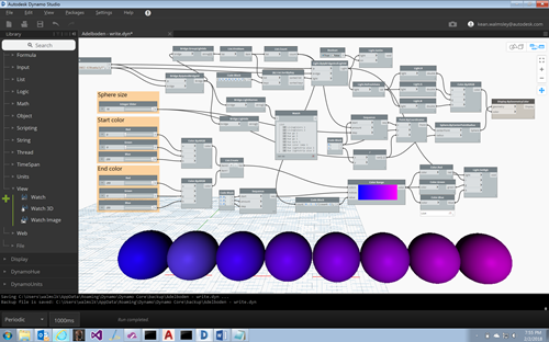 Philips Hue being controlled Dynamo Studio