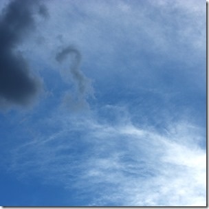 Question mark in the cloud