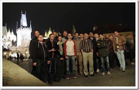 Cloud Accelerator attendees on the Charles bridge in Prague