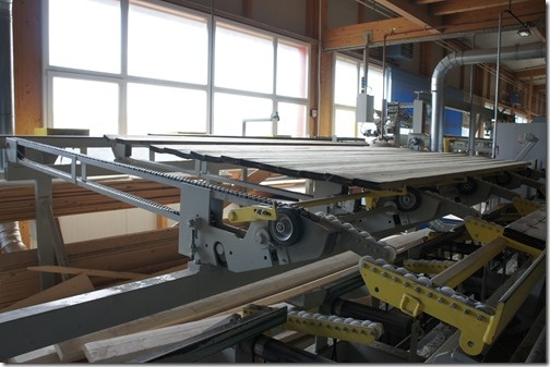 After being X-rayed and tested for humidity, the wood is sorted After being X-rayed and tested for humidity, the wood is sorted