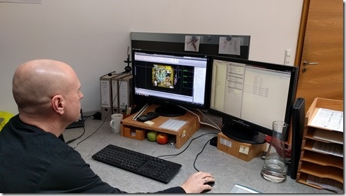 Alex demonstrating some design work in ACA and hsbcad