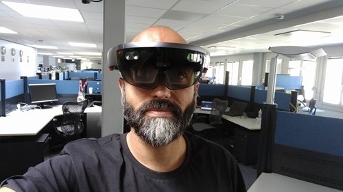 Me looking very serious in my HoloLens