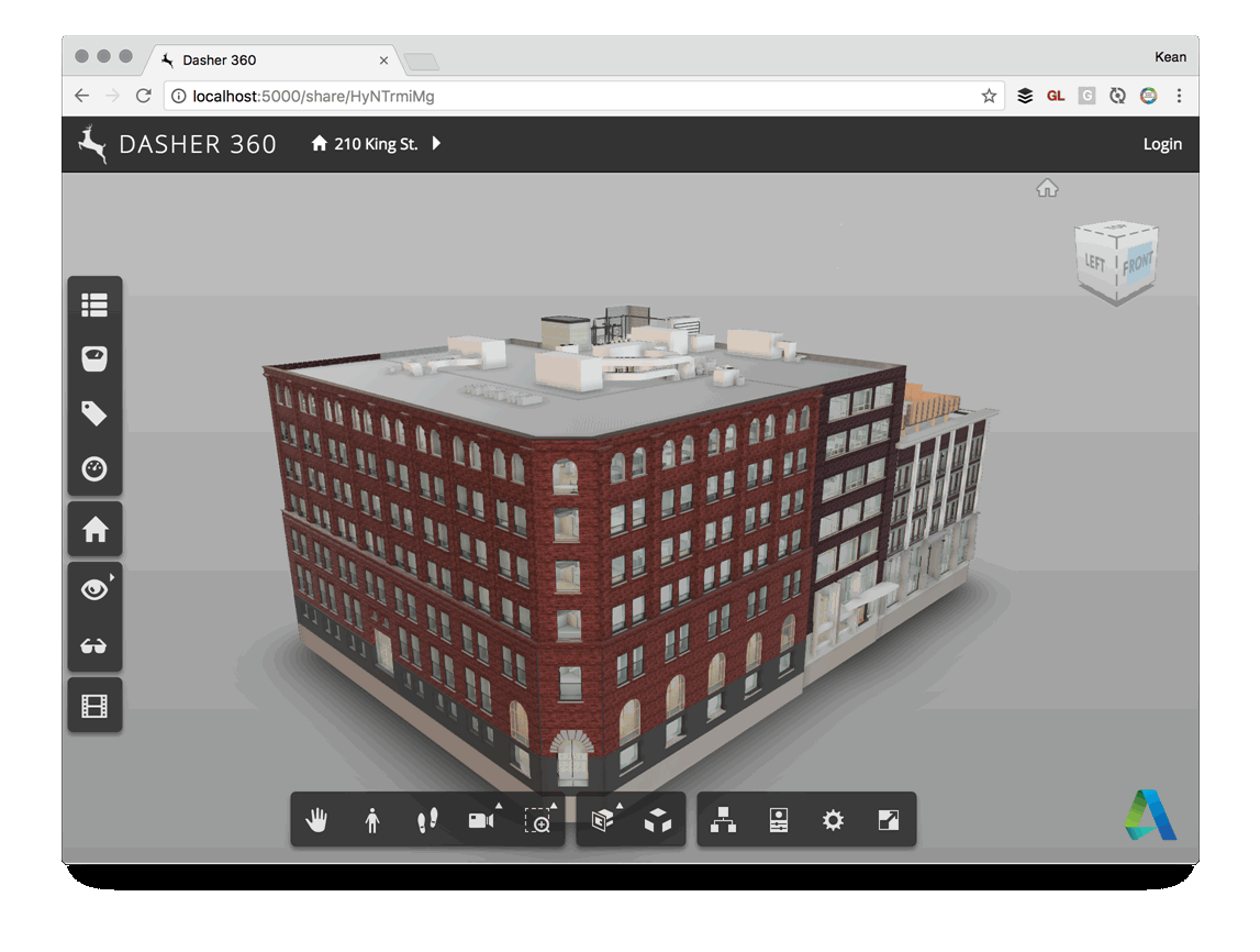 Dasher 360 with a hidden toolbar icon