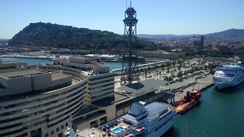 The gondola across Barcelona