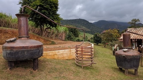 A cachaca distillery