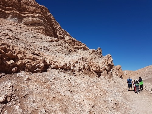 Walking towards the path to climb up