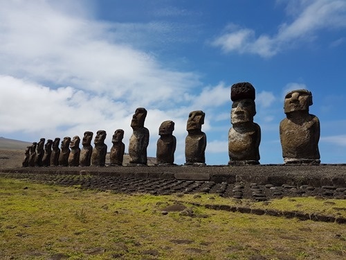 The amazing platform at Ahu Tongariki
