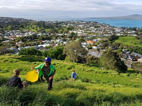 Sliding down the hill