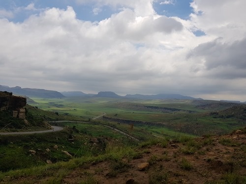 The view from the climb into Golden Gate Highlands National Park