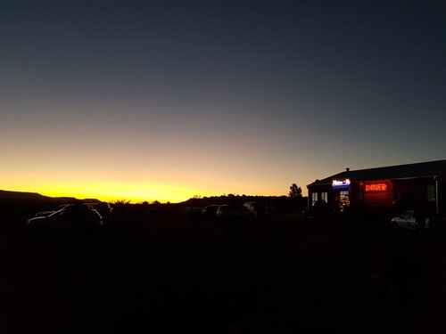 The sun setting in Aliwal North