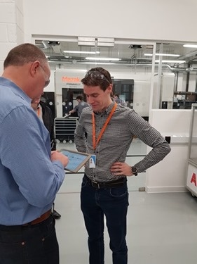 Scott Reese about to drive some chocolate milling