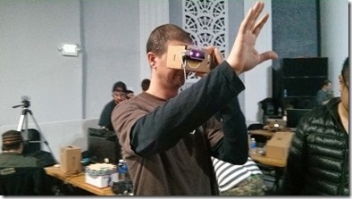 Someone using Google Cardboard with Leap Motion via the Android SDK Someone using Google Cardboard with Leap Motion via the Android SDK