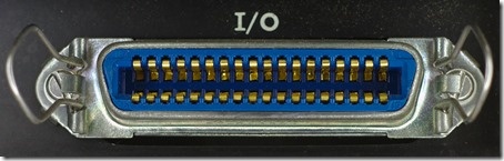 Random retro photo of a 36-pin Centronics parallel printer port Random retro photo of a 36-pin Centronics parallel printer port