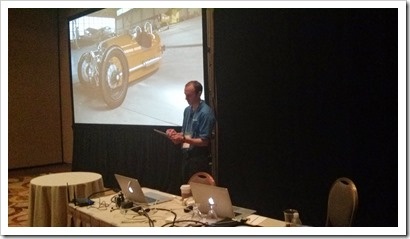 Jason Walter demoing the Morgan configurator