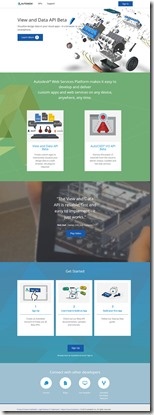 Autodesk Web Services Platform portal