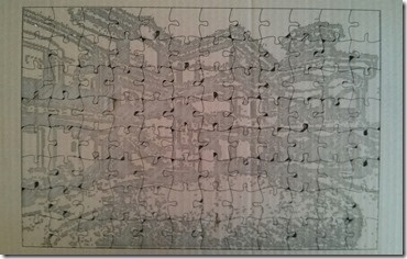 Next attempt on cardboard with cross-hatched engraving